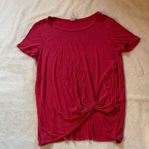 Elegant Red Knot Front Tee